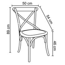 Kit 2 Cadeiras Decorativas Sala De Jantar Cozinha Danna Rattan Natural Bétula- Gran Belo