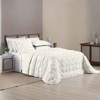 Cobre Leito Solteiro Harmonia 2 Peças Dupla Face - White