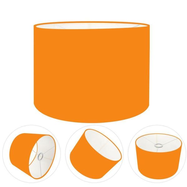 Cúpula Abajur Cilíndrica Cp-7020 ø45x21cm Laranja