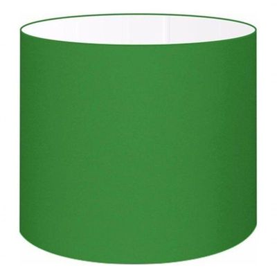 Cúpula Abajur E Luminária Cilíndrica Vivare Cp-7009 ø25x20cm - Bocal Nacional Verde-folha