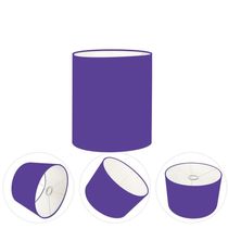 17593473456201 Cúpula Abajur E Luminária Cilíndrica Vivare Cp-7001 ø13x15cm - Bocal Nacional Roxo
