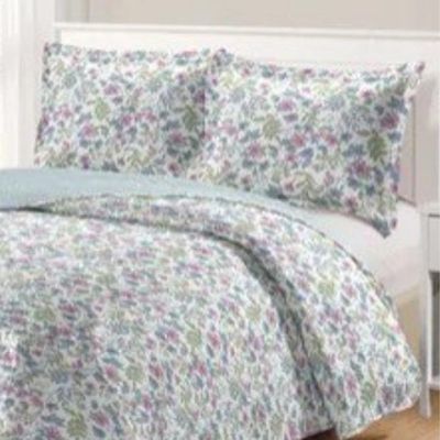 Kit Cobre Leito Colcha Daily King 3 Peças Dupla Face Estampado - Floral 56 - 100% Poliéster