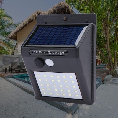 Luminaria Solar Jardim Parede 30 Led Sensor Movimento Gt512