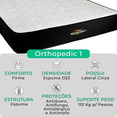 Colchão Orthopedic Espuma D33 V-store Tamanho Colchão Orthopedic 128x188x30