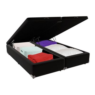 Cama Box Baú Queen Preto V-store 158x198x44