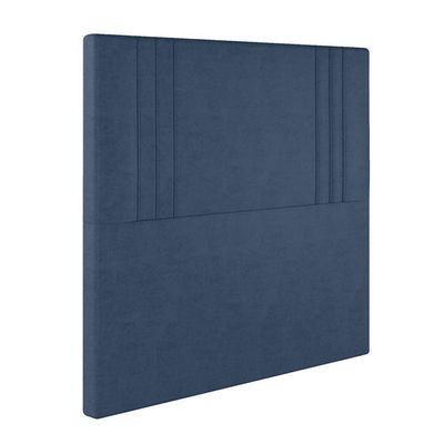 Cabeceira Estofada King 195 Cm Diamante Veludo Azul Marinho