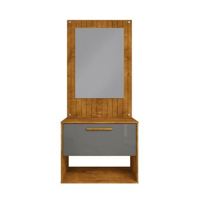 Conjunto Gabinete Com Espelheira Para Banheiro Orion Naturalle-titanium