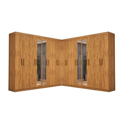 Closet Casal Duplo Rubi Premium 16 Portas Plus 8 Gavetas Cinamomo