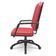 Cadeira De Escritório Giratória Com Braço Preta Magno P03 Vinil Vermelho - Lyam Decor