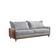 Conjunto Living 4 Lugares Sofá E Poltronas Dubai Móveis Mix Cinza