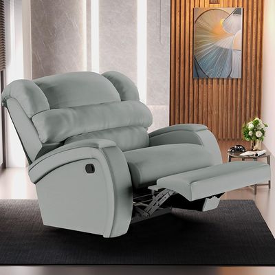 Poltrona do Papai Sala de Cinema Reclinável Kylie Manual PU Cinza G23