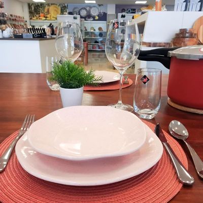 Conjunto 2 Pratos Fundos 22,5cm Ryo Pink Sand Porcelana Oxford