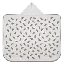 Toalha de Banho Baby Tecebem com Capuz Estampada Mia 70cmx90cm Branco
