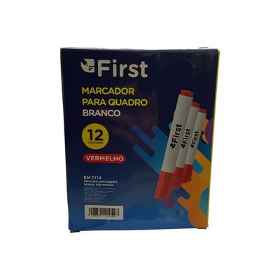 Kit 12 Canetas para quadro branco - Vermelha