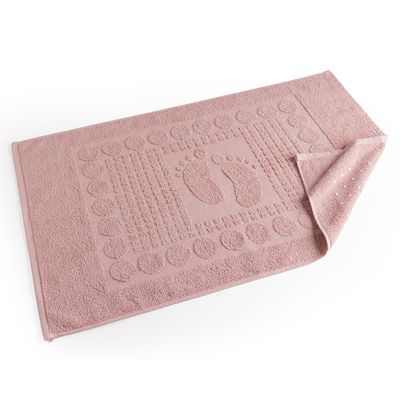 Toalha de Piso Wave Gramatura 700g/m² Antiderrapante 01 Peça 100% Algodão - Nuvem Rosa