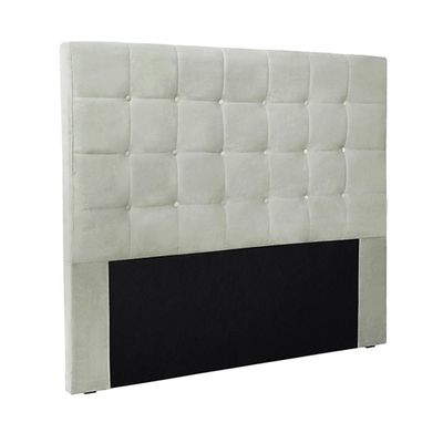 Cabeceira Decorativa Queen Size 1,60M Tropea Veludo Prata - Gran Belo