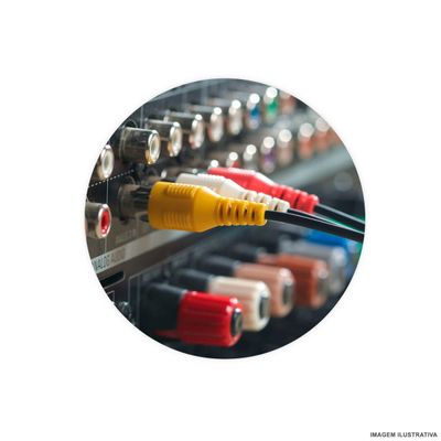 Cabo RCA Coaxial 5 Metros 5mm Emborrachado Preto KX3