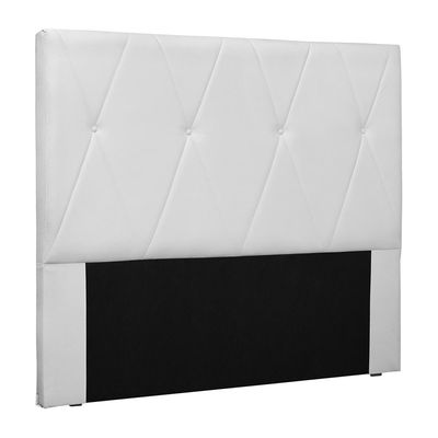Cabeceira Decorativa Queen Size 1,60M Yves PU Branco - Gran Belo
