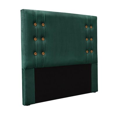 Cabeceira Decorativa Casal 1,40M Kors Veludo Verde Floresta - Gran Belo