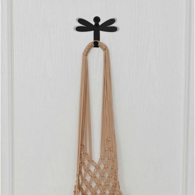 Cabideiro Libélula Preta Masutti Gancho Decorativo de Parede Aço Carbono Luft