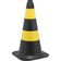 Cone 50Cm Preto/Amarelo Polietileno Vonder