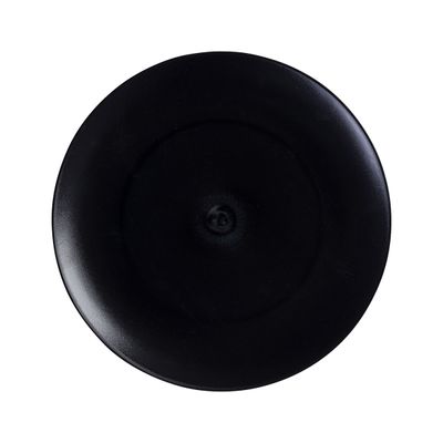 Prato Elegance Redondo 30cm Preto em Policarbonato