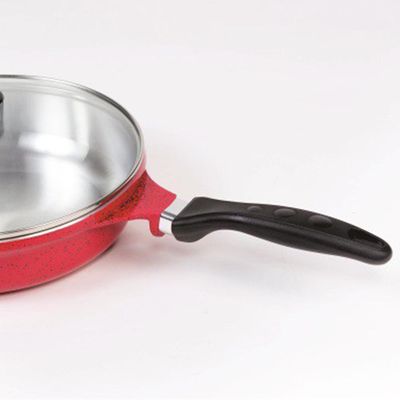 Frigideira Tampa de Vidro 24cm Vermelha Cava
