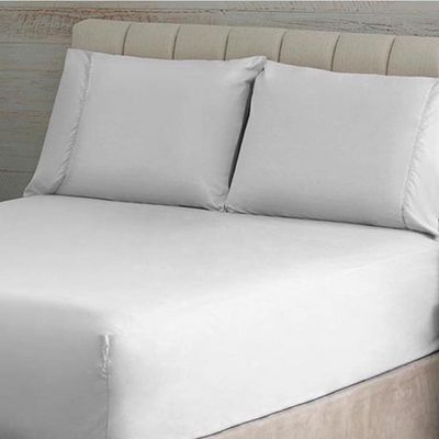 Jogo de Cama S Ponto Palito Queen 3 Pçs 180F Branco Sonhare