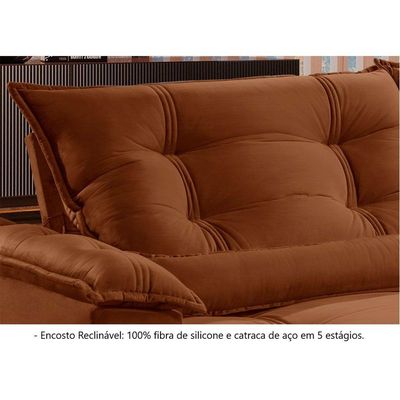 Sofá Retrátil E Reclinável Apolo 1,80m 2 Lugares Terracota