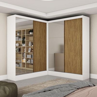 Closet Casal Duplo Belém 4 Portas  4 Gavetas Carioca Móveis