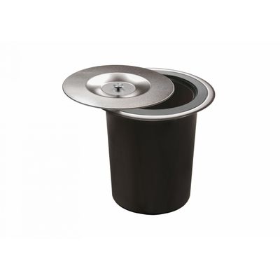 LIXEIRA PLASTICA DE BACCO 5L TAMPA INOX GHELPLUS 20.03.20505