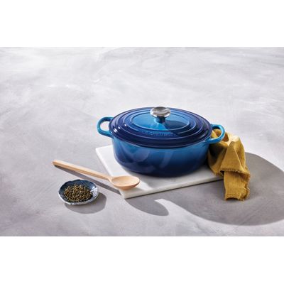 KIT LE CREUSET 2 PANELAS REDONDAS EM FERRO FUNDIDO 24 E 26CM AZURE BLUE