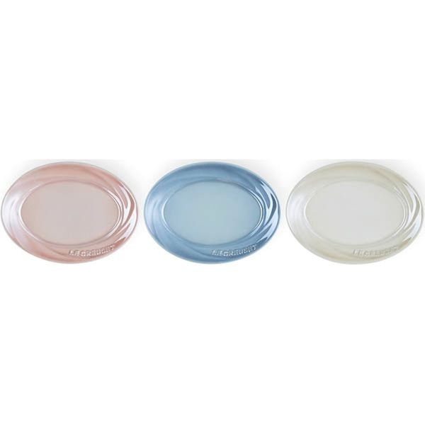 SET LE CREUSET 3 PRATOS OVAL EM CERÂMICA COLORIDO 15CM 69334156819014