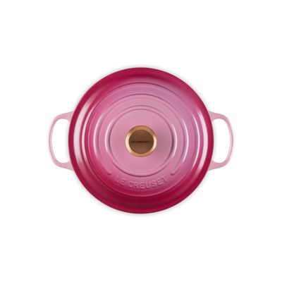 KIT LE CREUSET 5 PANELAS REDONDAS EM FERRO FUNDIDO ROSA BERRY