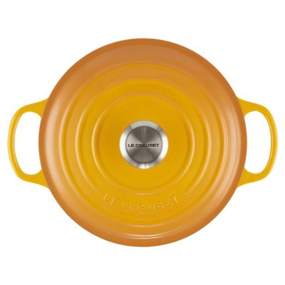 PANELA LE CREUSET REDONDA SIGNATURE EM FERRO FUNDIDO 16CM AMARELO NECTAR 21177166724430