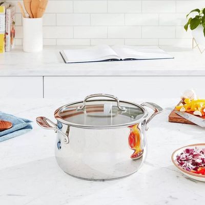 PANELA CUISINART CONTOUR 5 EM AÇO INOX COM TAMPA 445-22