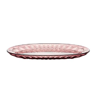 BANDEJA DE SERVIR GUZZINI OVAL LARGE EM ACRÍLICO VANITY TERRA 45CM MAUVE 131300LTE280