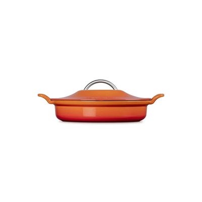 CAÇAROLA BUFFET LE CREUSET MODERN 28CM HERITAGE EM FERRO FUNDIDO LARANJA 21701280902430