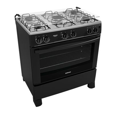 Fogão de Piso com Acendimento Automático Star 5 Bocas Itatiaia Preto / Bivolt
