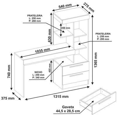 Mesa Para Computador Office Kokai Rosa - Moveisaqui