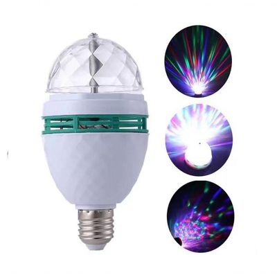 Lâmpada Led Luz Rgb Muda Cor Giratória Strobo Festa Cromoterapia Globo Discoteca Colorida Iluminação Bivolt