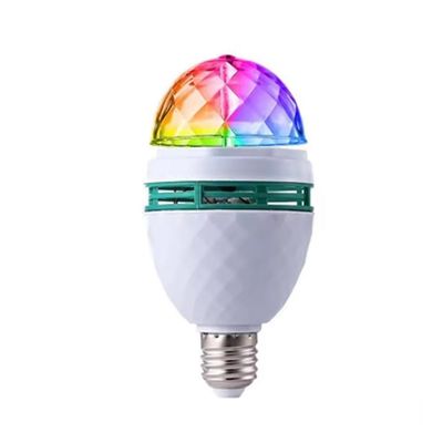 Lâmpada Led Luz Rgb Muda Cor Giratória Strobo Festa Cromoterapia Globo Discoteca Colorida Iluminação Bivolt