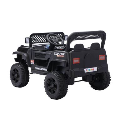 Jipe Elétrico Infantil Bang Toys N6 Com Controle Remoto Preto 12v