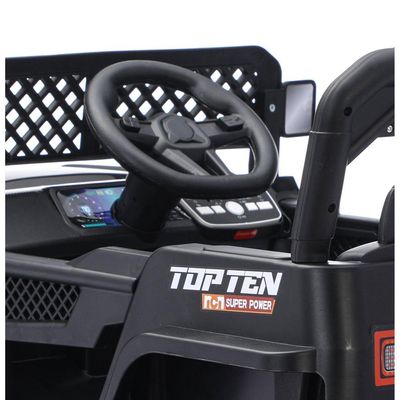 Jipe Elétrico Infantil Bang Toys N6 Com Controle Remoto Preto 12v
