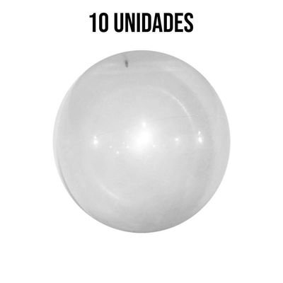 Bola De Vinil Lisa Transparente - 14 Polegadas - 10 Unidades