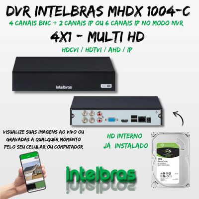 Kit 2 Câmeras full Color Dvr Intelbras C/HD 1tb