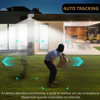 Câmera Ip De Segurança Wifi Externa Yoosee 360° Graus
