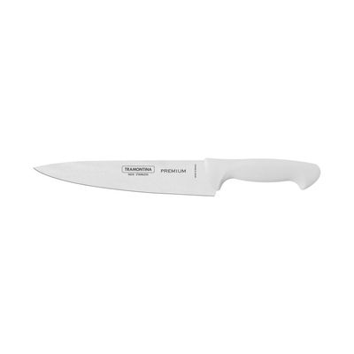 Faca Utility Tramontina Premium com Lamina em Aço Inox e Cabo de Polipropileno Branco 8"