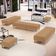 Kit 02 Puffs Decorativo Sala de Estar Bali W01 Pés Palito 190x60cm Bouclê Mostarda - Lyam Decor