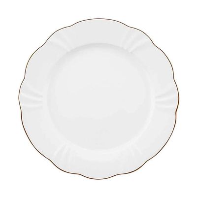 Jogo de Jantar Chá Café 42 Pçs Porcelana Oxford Soleil Victória Ouro